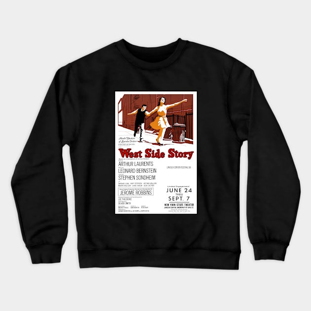 West Side Story Playbill Crewneck Sweatshirt by RockettGraph1cs